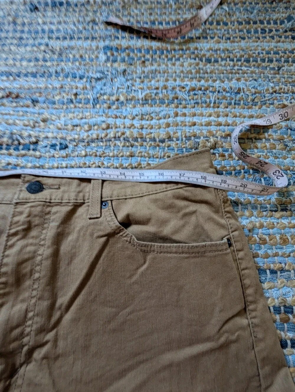 Levi's Tan Straight Leg Pants 38 Khaki Casual Minimalist Normcore Classic